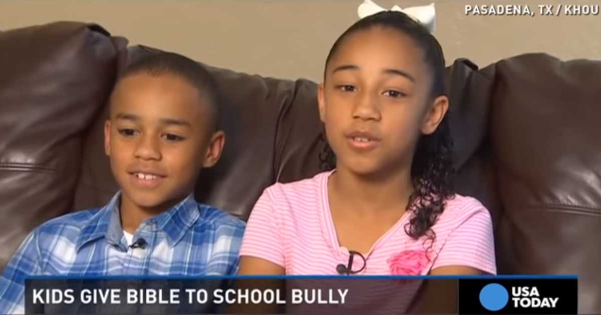 Two Kids Use Bible To Silence Bully; The Bully’s Response Will Surprise You