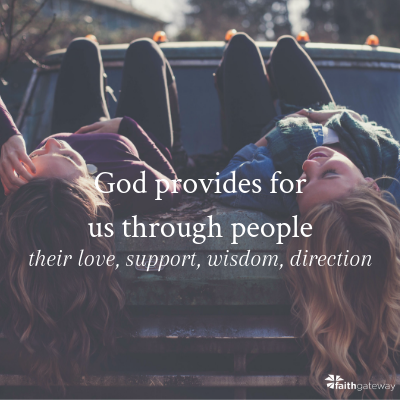 God provides through people