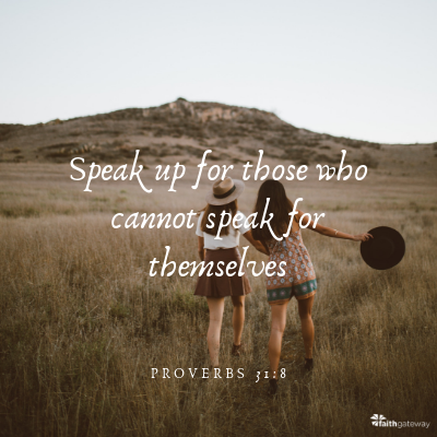 Speak up for others!