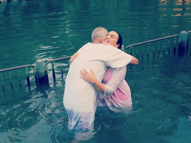 Demi Lovato Gets Baptized At The Same River Jesus Was Baptized