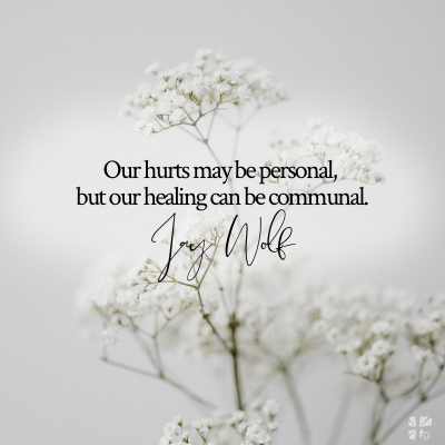 Our heal can be communal
