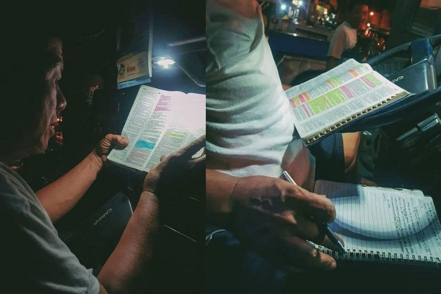 Photos Of PUV Driver Reading The Bible While Waiting For Passengers Went Viral | God TV