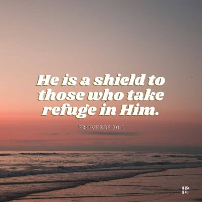 He is a shield to those who take refuge in Him.