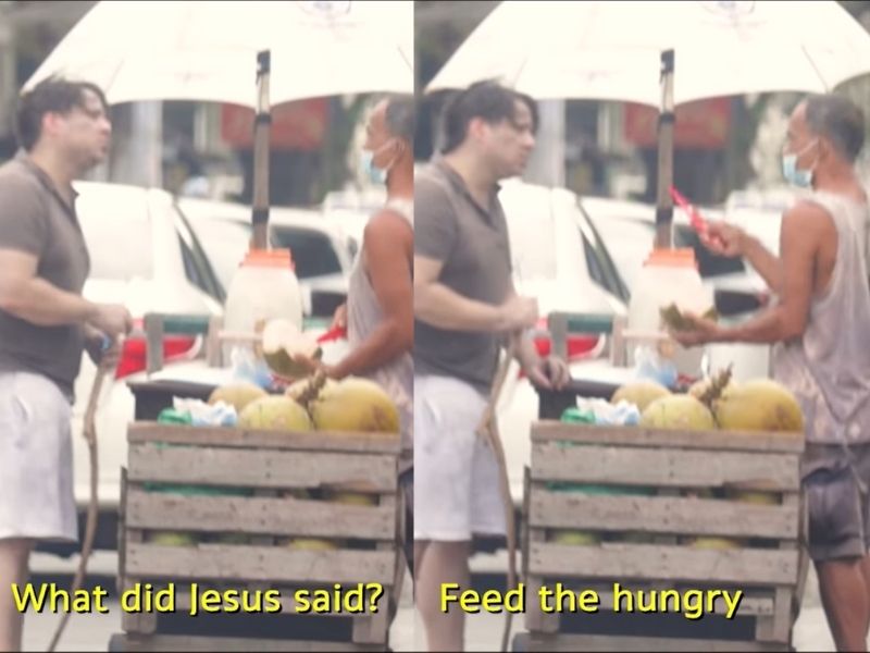 Street Vendor Gives Free Food To Prankster While Sharing The Word Of God | God TV