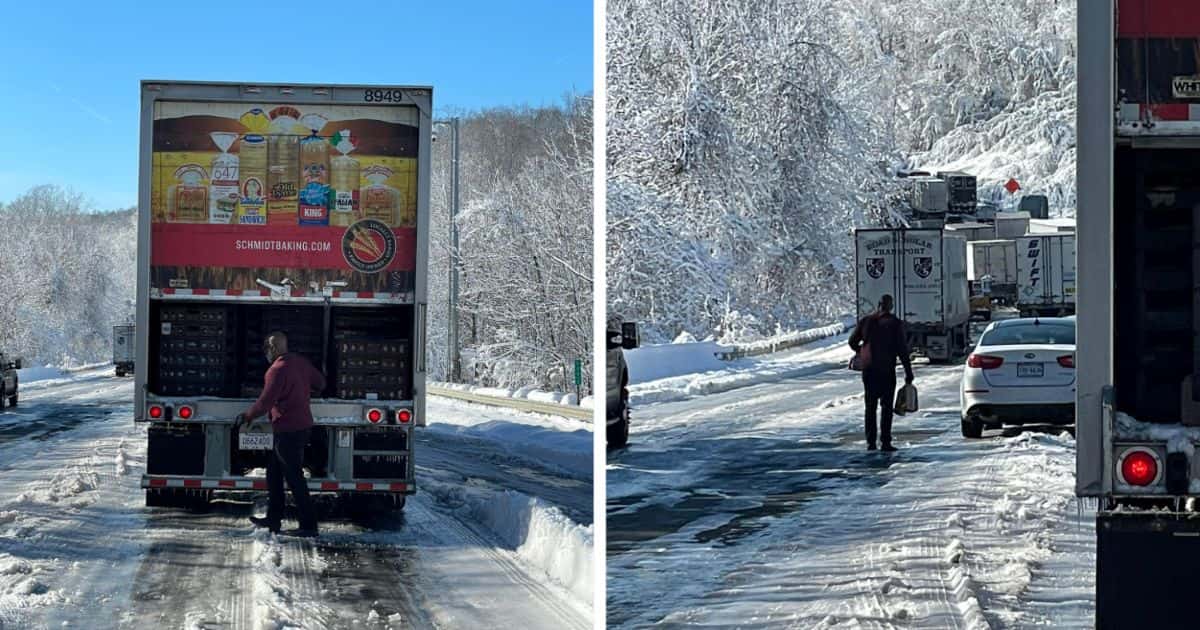 Bakery Truck Gives Free Bread To Motorists Stuck For More Than 30 Hours On Interstate