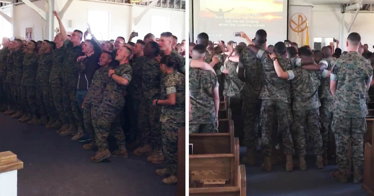 Marines Worship God Singing Matt Redman’s ‘10,000 Reasons’